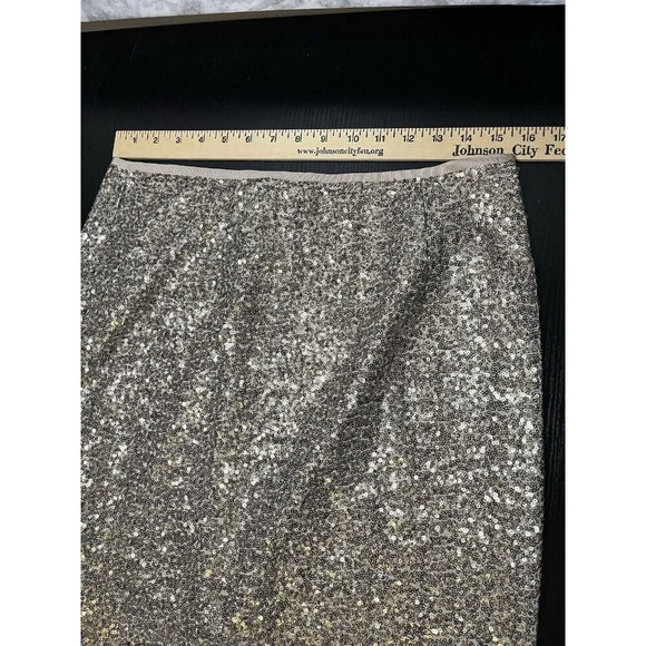 NWT Chico's Shimmering Silver Pencil Skirt - Picture 7 of 11